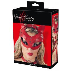 Bad Kitty - vadóc cica maszk fülekkel (piros)