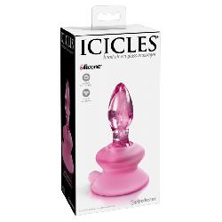 Icicles No. 90 - anál üveg dildó (pink)