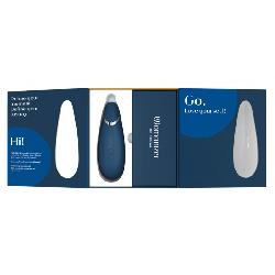 Womanizer Premium 2   akkus, léghullámos csiklóizgató (kék)
