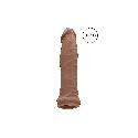 RealRock Penis Sleeve 6 - péniszköpeny (17cm) - sötét natúr