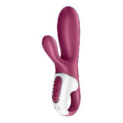 Satisfyer Hot Bunny   okos, csiklókaros melegítő vibrátor (piros)