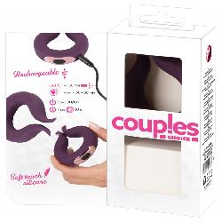 Couples Choice   akkus, kétmotoros péniszgyűrű (lila)