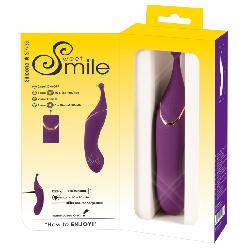 SMILE Double   akkus, 2in1 csiklóvibrátor (lila)