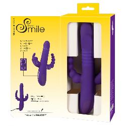 SMILE Triple   akkus, tripla karos, forgó lökő vibrátor (lila)