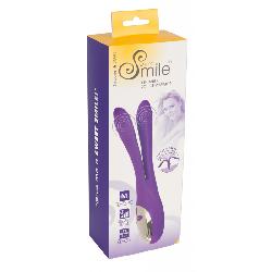SMILE Bendable - akkus, kétágú vibrátor (lila)