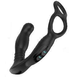 Nexus Simul8   akkus vibrációs péniszgyűrű anál dildóval (fekete) 