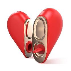  INTOYOU Heart   akkus, léghullámos 2in1 csiklóizgató (piros)