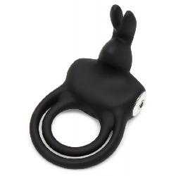 Happyrabbit Cock   vízálló, akkus pénisz  és heregyűrű (fekete)